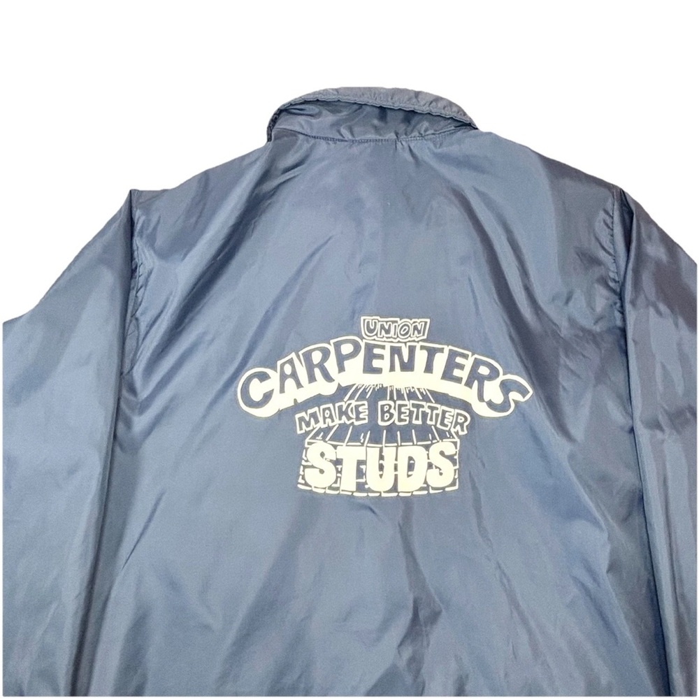 Vintage Aristo‎ Jac Union Carpenters Nylon Coaches Jacket Men’s Medium Blue 80s